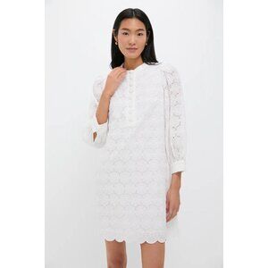 Tuckernuck Pomander Place Samantha Dress in White Eyelet Medium New Womens